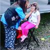 Face painting at circus party